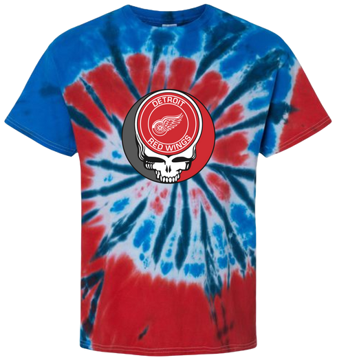 Detroit Red Wings Stealie Tie-Dye T-Shirt