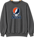Detroit Baseball Stealie Grateful Dead Crewneck — Detroit Tigers — Dark Heather