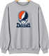 Detroit Baseball Stealie Grateful Dead Crewneck — Detroit Tigers — Sport Grey