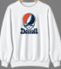 Detroit Baseball Stealie Grateful Dead Crewneck — Detroit Tigers — White