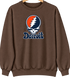 Detroit Baseball Stealie Grateful Dead Crewneck — Detroit Tigers — Brown