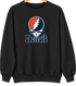 Detroit Baseball Stealie Grateful Dead Crewneck — Detroit Tigers — Black