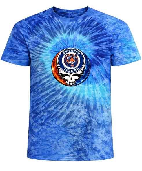 Detroit Tigers Crystal Stealie Tie-Dye T-Shirt