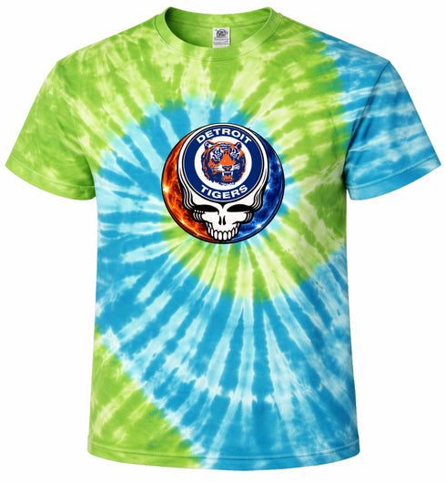 Detroit Tigers Crystal Stealie Tie-Dye T-Shirt