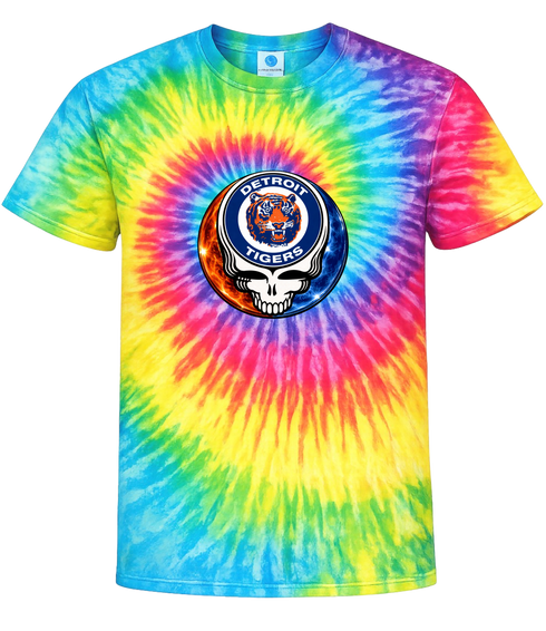 Detroit Tigers Crystal Stealie Tie-Dye T-Shirt