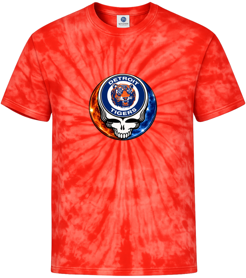 Detroit Tigers Crystal Stealie Tie-Dye T-Shirt