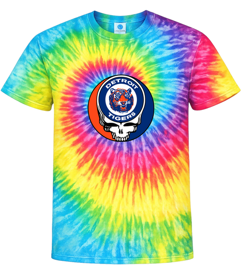 Detroit Tigers Stealie Tie-Dye T-Shirt