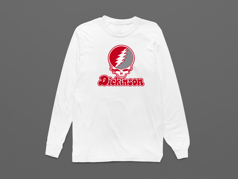 Dickinson Stealie Premium Unisex Long-Sleeve — Design: Dickinson College — White