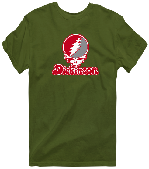 Dickinson Stealie Premium Unisex T-Shirt — Design: Dickinson College — Military Green
