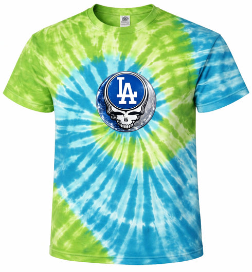 Los Angeles Dodgers Crystal Stealie Tie-Dye T-Shirt