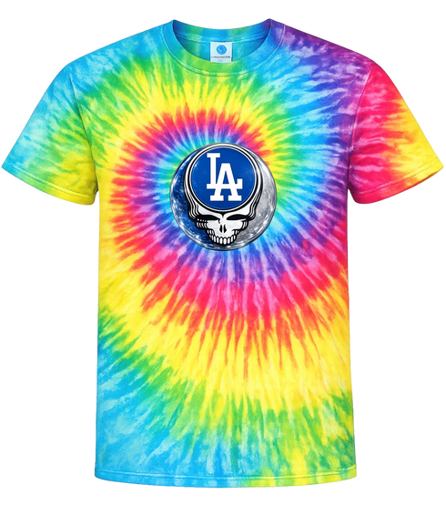 Los Angeles Dodgers Crystal Stealie Tie-Dye T-Shirt