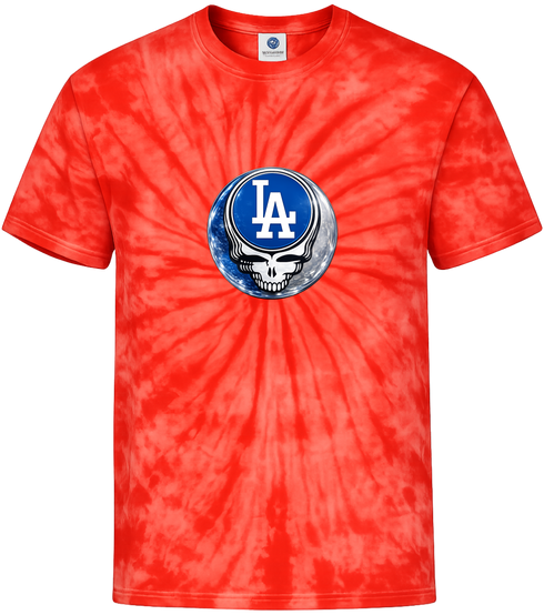 Los Angeles Dodgers Crystal Stealie Tie-Dye T-Shirt