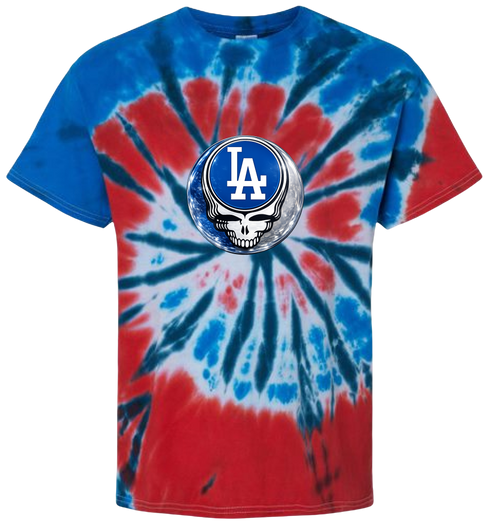 Los Angeles Dodgers Crystal Stealie Tie-Dye T-Shirt