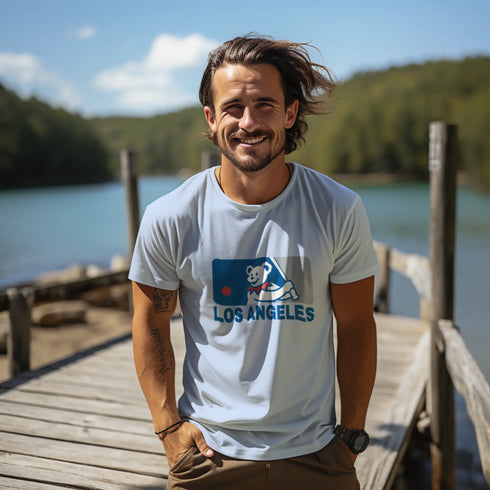 Grateful Dead - Los Angeles Dodgers MLB Logo T-Shirt - StealieShop