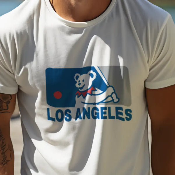 Grateful Dead - Los Angeles Dodgers MLB Logo T-Shirt - StealieShop