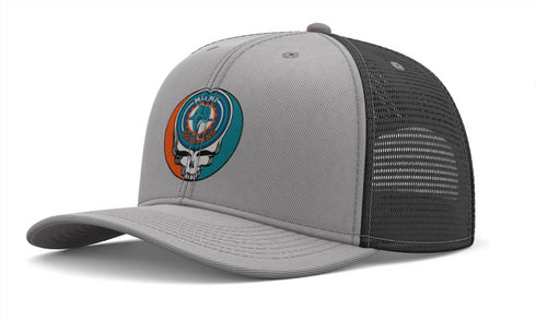 Grateful Dead - Miami Dolphins Stealie Trucker Cap - StealieShop