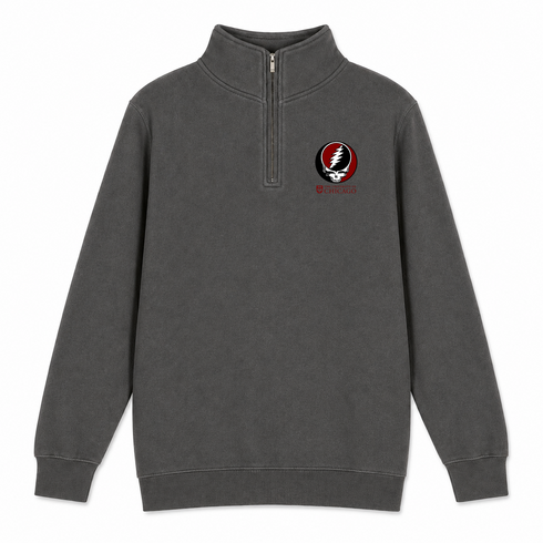 University of Chicago - Premium Grateful Dead Quarter-Zip Pullover - Charcoal - 5