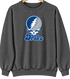 Drake Stealie Premium Unisex Crewneck — Design: Drake University — Dark Heather