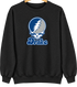 Drake Stealie Premium Unisex Crewneck — Design: Drake University — Black