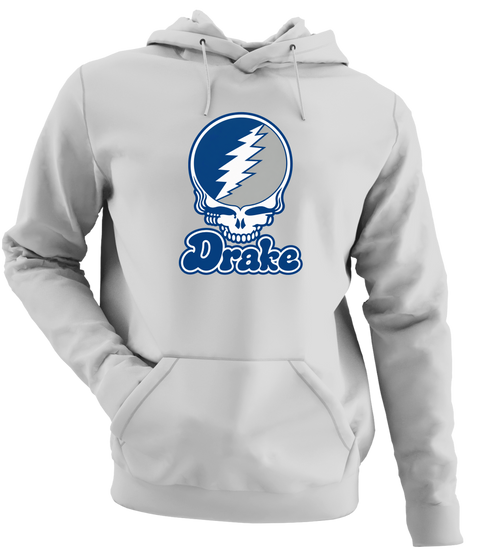 Drake Stealie Premium Unisex Hoodie — Design: Drake University — Sport Grey