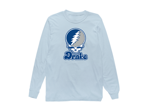Drake Stealie Premium Unisex Long-Sleeve — Design: Drake University — Chambray