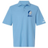 Drake Stealie Premium Unisex Polo — Design: Drake University — Blue