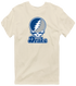 Drake Stealie Premium Unisex T-Shirt — Design: Drake University — Sand