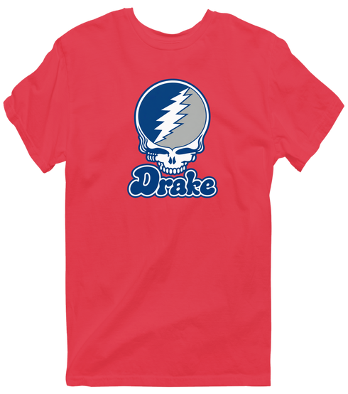 Drake Stealie Premium Unisex T-Shirt — Design: Drake University — Heather Red