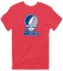 Drake Stealie Premium Unisex T-Shirt — Design: Drake University — Heather Red