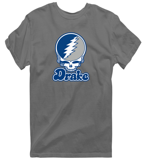 Drake Stealie Premium Unisex T-Shirt — Design: Drake University — Charcoal