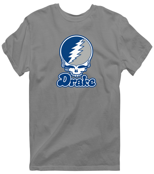 Drake Stealie Premium Unisex T-Shirt — Design: Drake University — Dark Heather