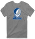 Drake Stealie Premium Unisex T-Shirt — Design: Drake University — Dark Heather