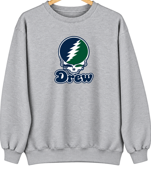 Drew Stealie Premium Unisex Crewneck — Design: Drew University — Sport Grey