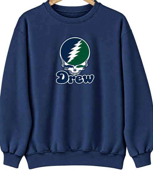 Drew Stealie Premium Unisex Crewneck — Design: Drew University — Navy