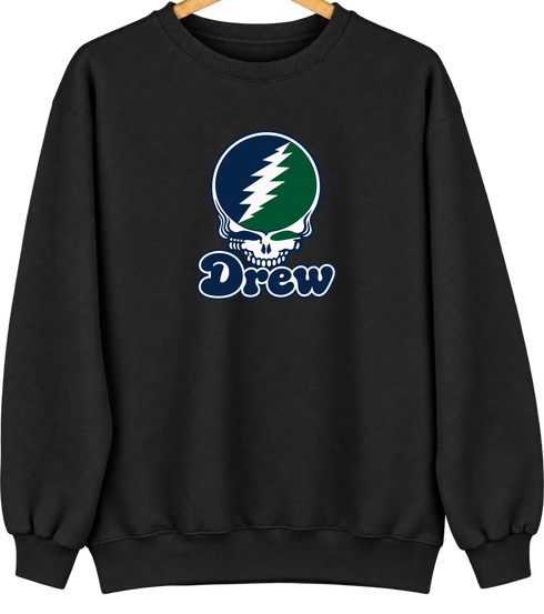 Drew Stealie Premium Unisex Crewneck — Design: Drew University — Black