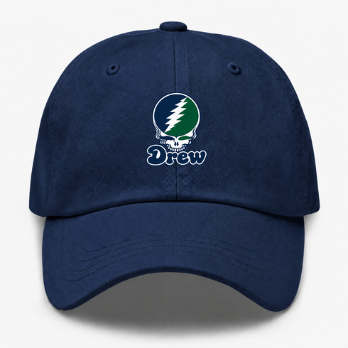 Drew Stealie Premium Unisex Dad Hat — Design: Drew University — Navy
