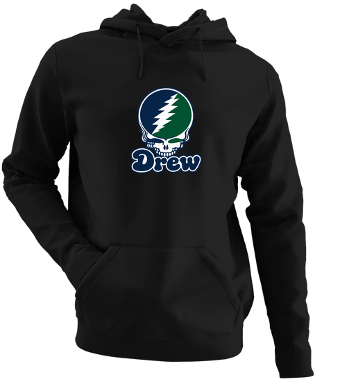 Drew Stealie Premium Unisex Hoodie — Design: Drew University — Black
