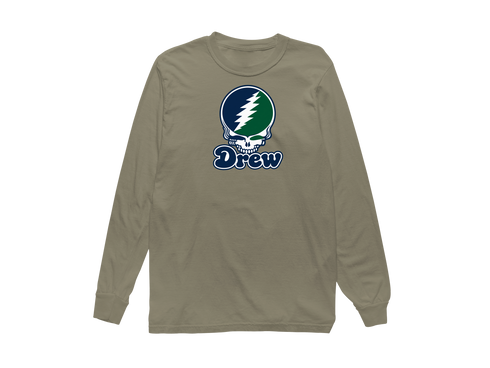 Drew Stealie Premium Unisex Long-Sleeve — Design: Drew University — Sandstone