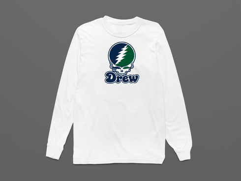 Drew Stealie Premium Unisex Long-Sleeve — Design: Drew University — White