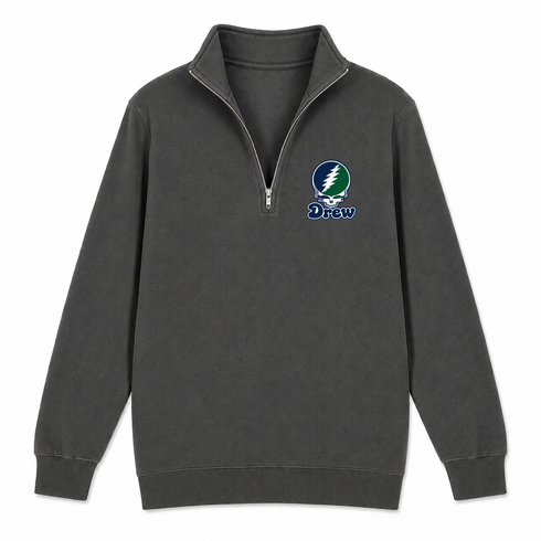 Drew Stealie Premium Unisex Quarter-Zip — Design: Drew University — Charcoal