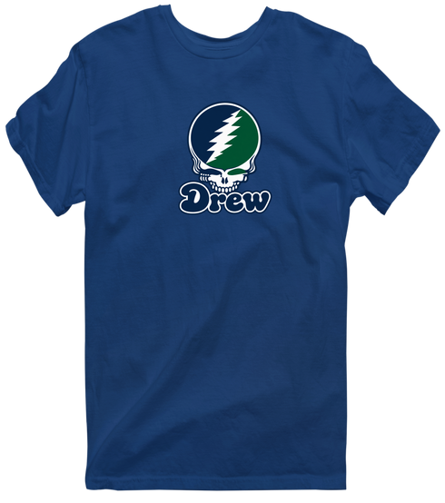 Drew Stealie Premium Unisex T-Shirt — Design: Drew University — Navy