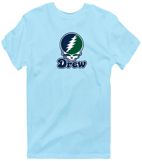 Drew Stealie Premium Unisex T-Shirt — Design: Drew University — Light Blue