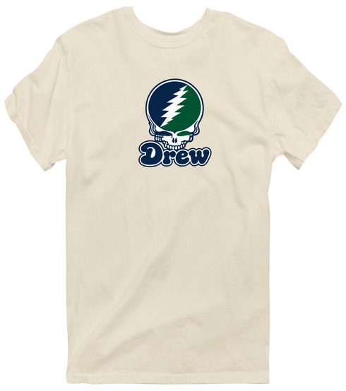 Drew Stealie Premium Unisex T-Shirt — Design: Drew University — Sand