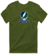 Drew Stealie Premium Unisex T-Shirt — Design: Drew University — Military Green