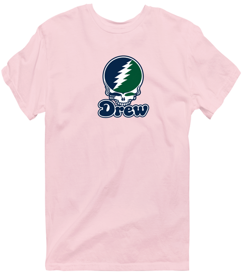 Drew Stealie Premium Unisex T-Shirt — Design: Drew University — Light Pink