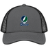Drew Stealie Premium Unisex Trucker Cap — Design: Drew University — Charcoal/Black