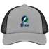Drew Stealie Premium Unisex Trucker Cap — Design: Drew University — Heather Grey/Black