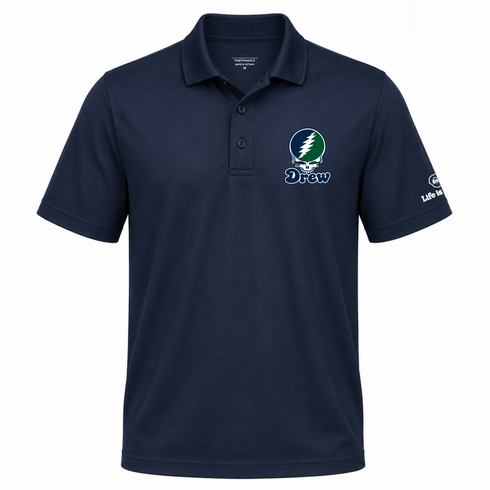 Drew Stealie Premium Unisex Polo — Design: Drew University — Navy