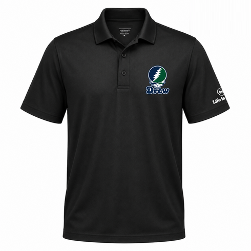 Drew Stealie Premium Unisex Polo — Design: Drew University — Black