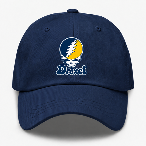 Drexel Stealie Premium Unisex Dad Hat — Design: Drexel University — Navy